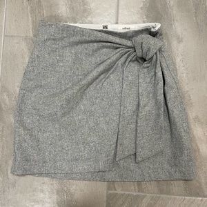 Aritzia Wilfred Dorine Cashmere & Wool Wrap-Front Mini Skirt